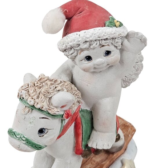 Dreamsicles Christmas Figurines Lot of 2 Snow Glad Friends Rocking Horse 2004 - Picture 6 of 10